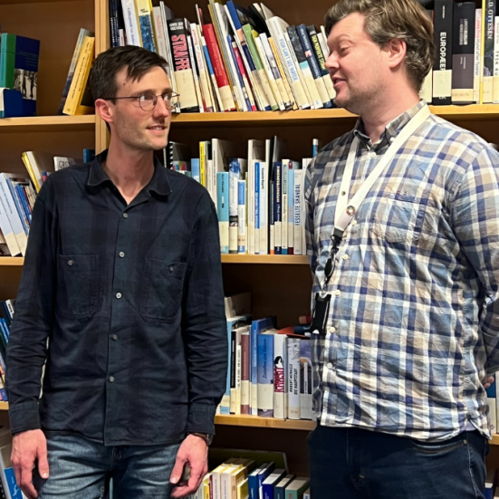 Projektleder Tue Søvsø og Biblioteksleder for Tønder Kommunes Biblioteker Anders Peezt-Schou Nielsen 