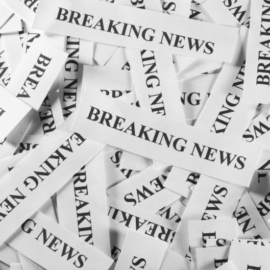 Breaking news tekst 