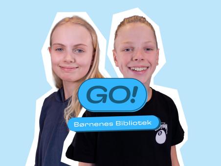 Go logo med 2 piger