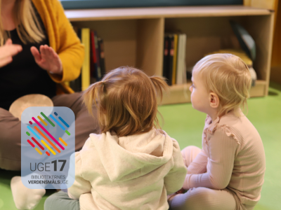 børn og musiklærer i ballonskoven Tønder Bibliotek