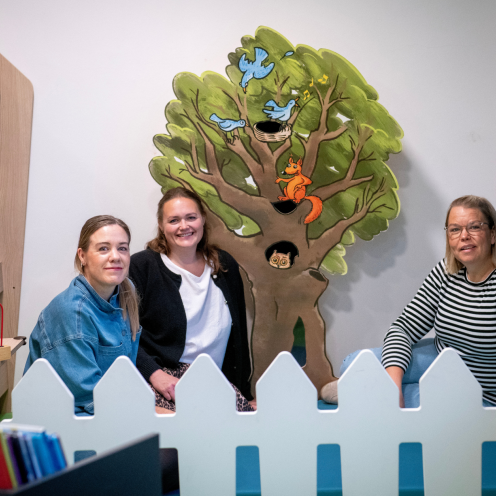 Christina Schulze fra Tønder Kommunale Tandpleje, Annemarie Juul Kristensen fra PPR, Katja Kærgaard fra Tønder Kommunes Biblioteker