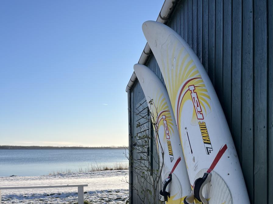 Surfboards og sne